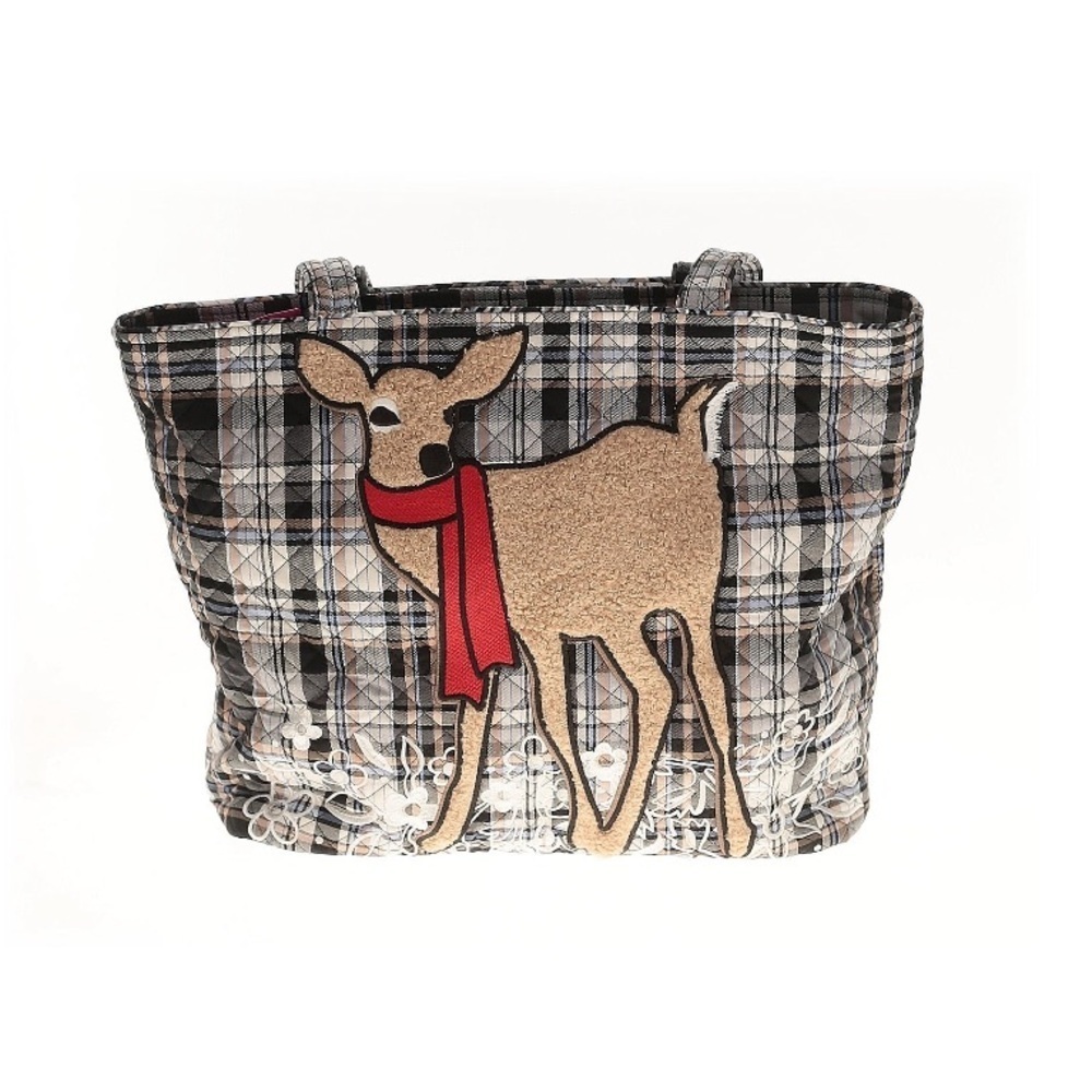 NWT VERA BRADLEY RETIRED LIMITED EDITION Cozy Plaid Reindeer Tote